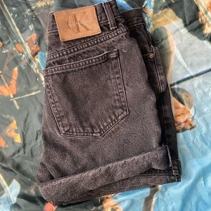 Calvin Klein Black Washed Shorts Size 10
